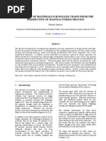 Download SelectionofMaterialsforRollerChain by hijzain SN47721905 doc pdf