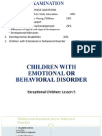 L5 Children With Emotional or Behavioral Disorder