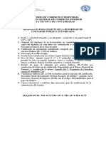 Requisitos para solicitar la idoneidad de Contador Público Autorizado