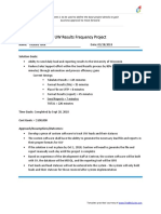 UW Results Frequency Project: Business Case - Short Form