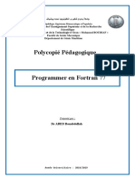 Polycopié Pédagogique Programmer en Fortran - DR ABED