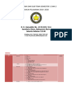 Daftar Tema Dan Sub Tema Semester 1 Dan 2