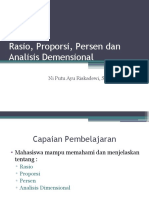 Rasio, Proporsi, Persen Dan Analisis Demensional - PPTX (Materi 1)