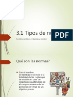 3.1 Tipos de Normas: Sociales, Jurídicas, Religiosas y Morales