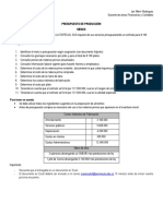 2 - Presupuesto de Producción - Menus