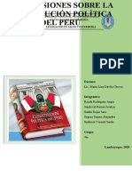 Conclusiones CONSTITUCIÓN POLÍTICA DEL PERÚ