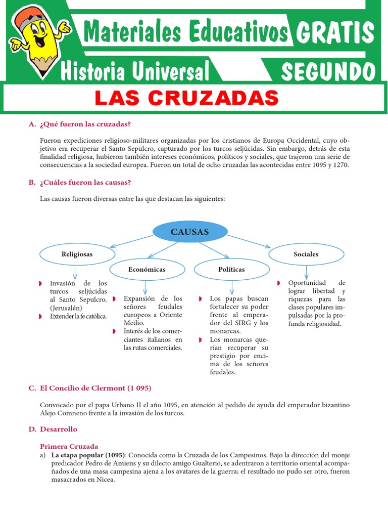 Causas y Consecuencias de las Cruzadas | PDF | Cruzadas | imperio Bizantino