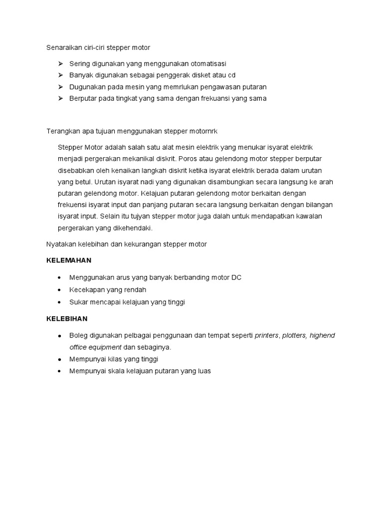Latihan Stepper Motor Pdf
