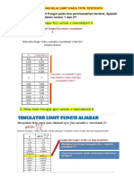 Lembar Pemahaman Nilai Limit Pada Titik Tertentu