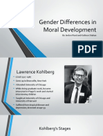 Gender Differences in Moral Development: by Jordon Ward and Kathryn Shahan