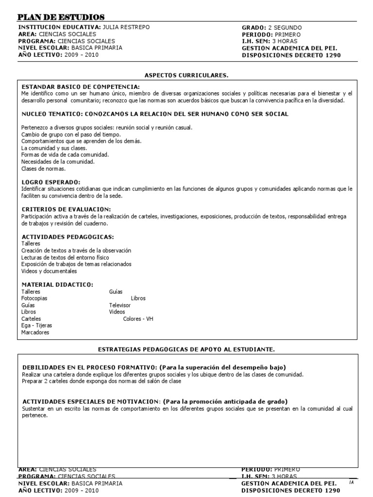 Dibujos para Estudios Sociales en 2° grado | PDF | Paisaje | Plan de ...