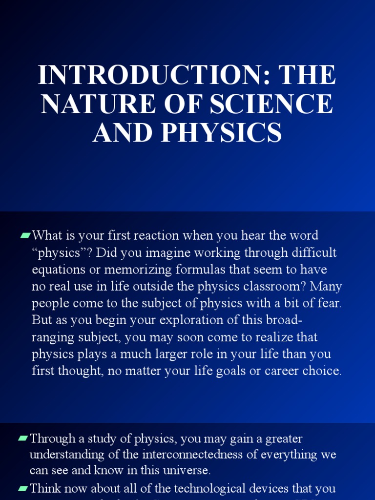 Introduction: The Nature of Science and Physics | Download Free PDF ...