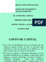 Costo de Capital1 - Universidad Latina Agosto 2020