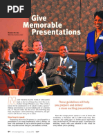 Give Memorable Presentations PDF