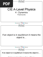 Flashcards - 4 Dynamics - CIE Physics A-Level PDF