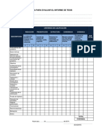 Ficha para Evaluar El Informe de Tesis