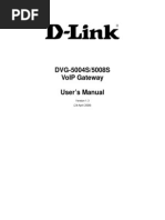 Dvg-5004S/5008S Voip Gateway User'S Manual: (24 April 2008)