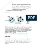 Explicación Del Mecanismo de Cristalización