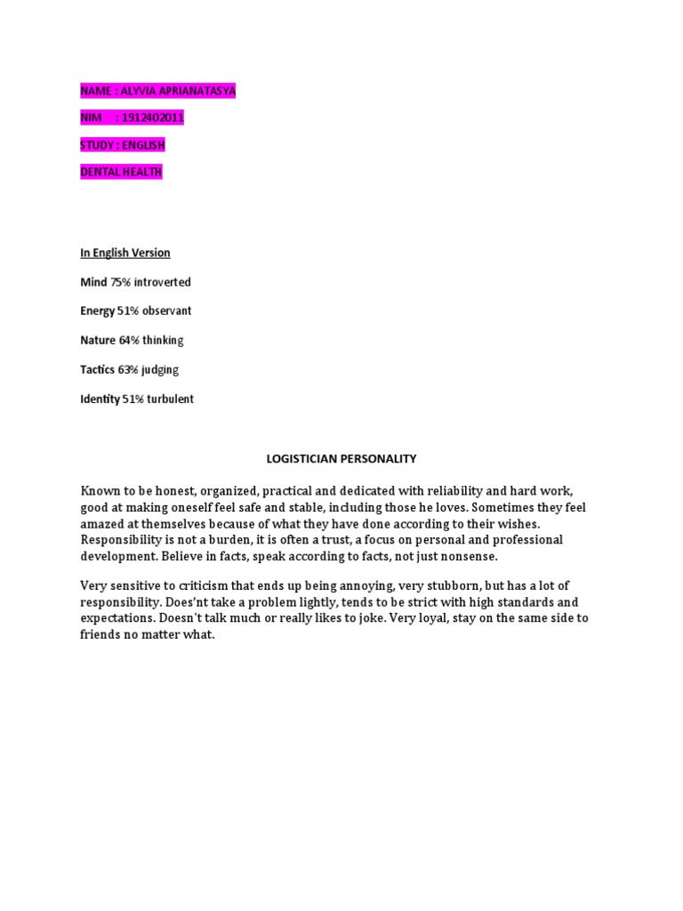 Personality Insights for Students | PDF | Extraversion And Introversion ...