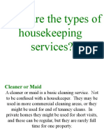What Are The Types of Housekeeping Services?