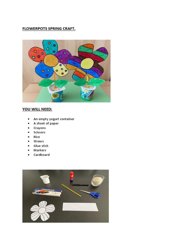 Flowerpots Spring Craft PDF | PDF | Home & Garden