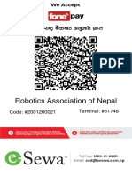 Robotics Association of Nepal: Terminal: #81748 Code: #2001260021