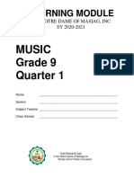 Learning Module: Music Grade 9 Quarter 1