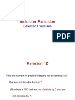 Inclusion-Exclusion: Selected Exercises