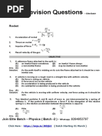 Final Revision Questions: Rocket