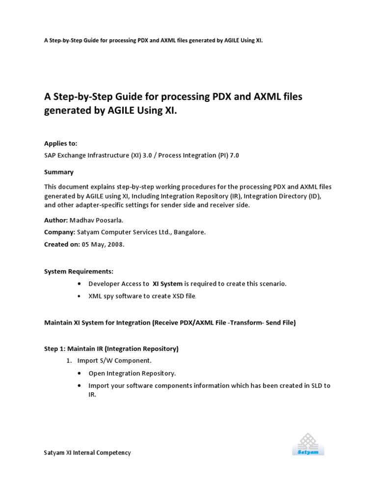 Processing PDX and AXML with XI | PDF | Zip (File Format) | Interface ...