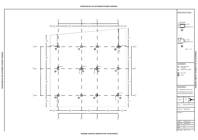 Residence Column Specifications and Dimensions | PDF
