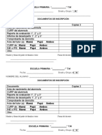 Ficha de Documentos Inscripción
