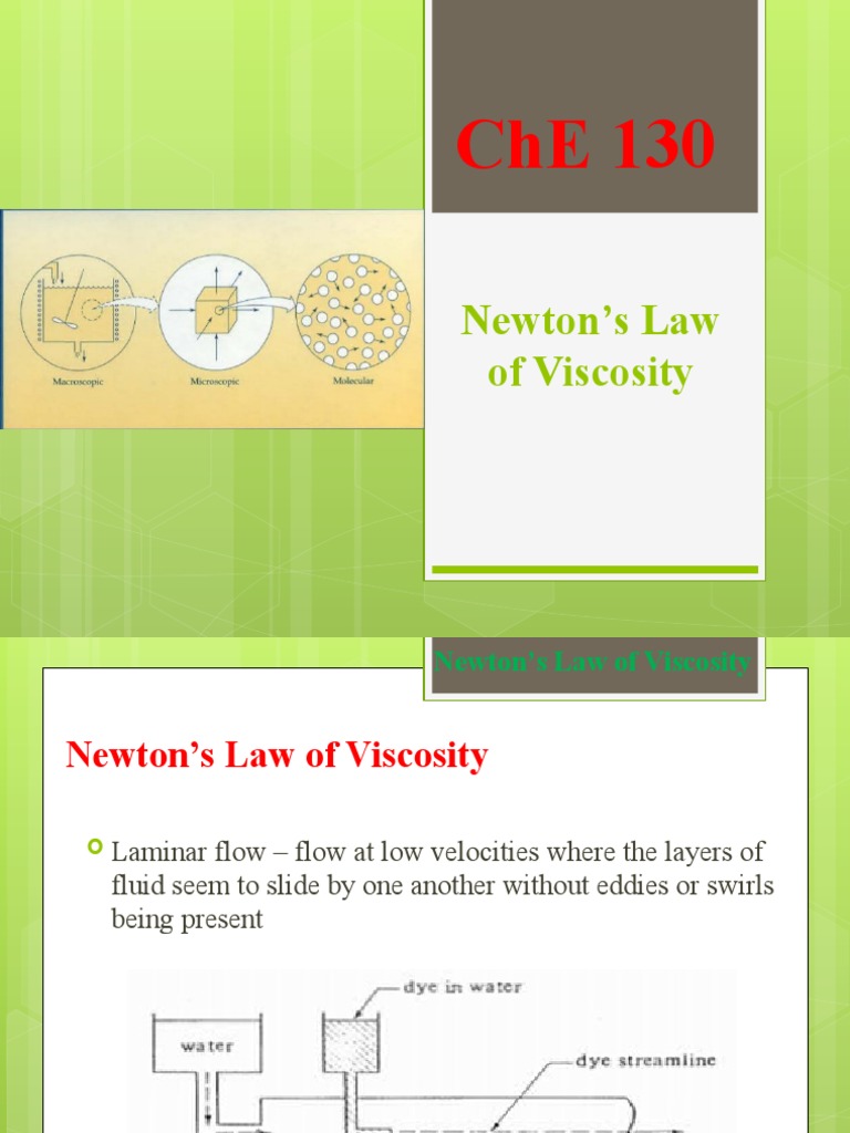 Newtons Law of Viscosity Chapter 1 BSL | PDF | Viscosity | Shear Stress