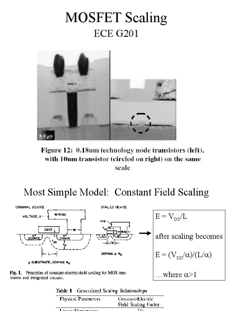 MOSFET Scaling Techniques and Challenges | PDF | Field Effect ...
