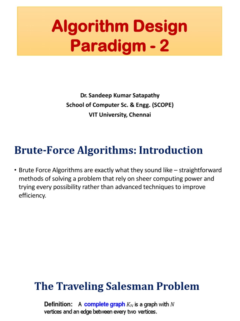 Algorithm Design Paradigm-2 PDF | PDF | Mathematical Logic | Algorithms ...