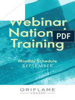 Webinar National Training: Monthly Schedule