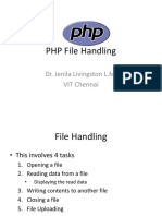 PHP File Handling: Dr. Jenila Livingston L.M. VIT Chennai