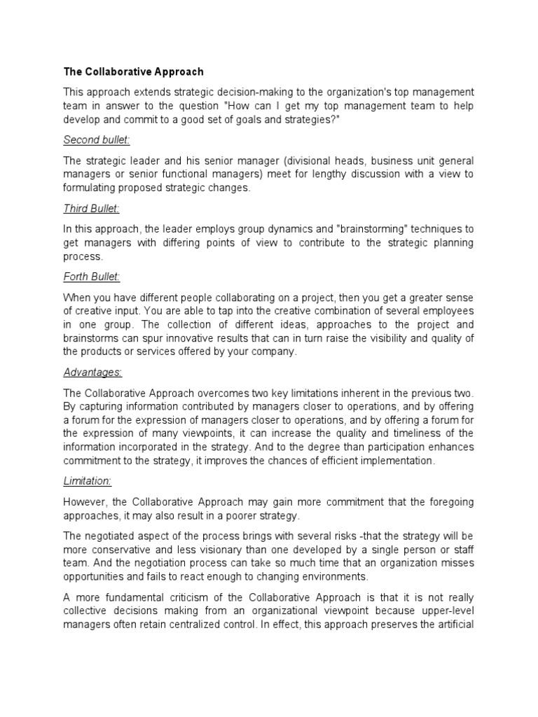 The Collaborative Approach | PDF | Marketing | Retail