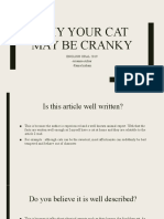 Why Your Cat May Be Cranky: English Oral 2019 - Arianna Azhar - Rania Hisham