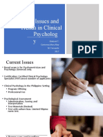 Current Issues and Trends in Clinical Psychology