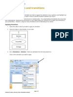 Slide Animations and Transitions: Microsoft Powerpoint 2007