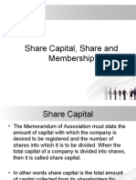 Share Capital, Share and Membership