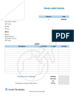 Travel Agent Invoice Template