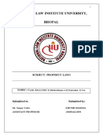 National Law Institute University, Bhopal: Subject: Property Law - I