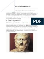 Ceticismo e Dogmatismo Na Filosofia