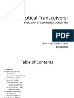 Optical Transceivers:: Evaluation of Commercial Optical TRX