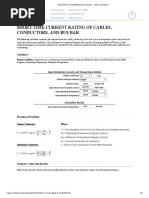 Short-Time Current Rating of Conductor - Time Calculation PDF