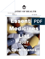 Essential Medicines List: 2007 Cook Islands