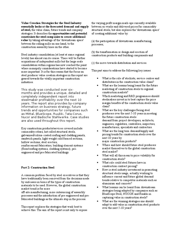 Value Creation Strategies | PDF