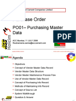 Purchase Order: PO01 - Purchasing Master Data